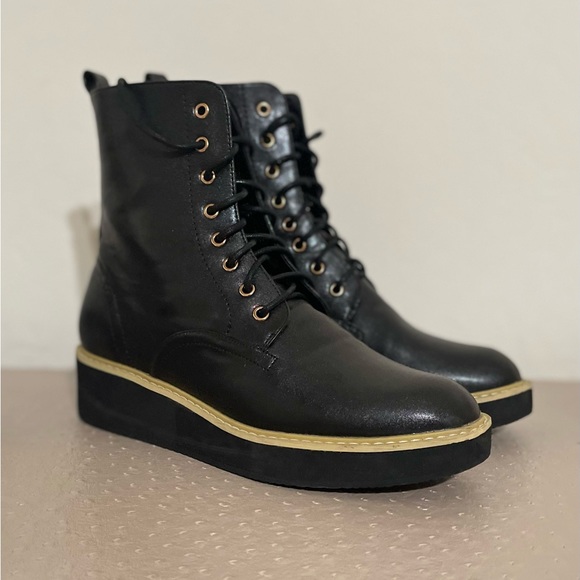 Olivia Miller black lace up boots size 9 - Picture 1 of 5